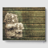 Rustic Mason Jar met Babies Breath Gastenboek (Achterkant)