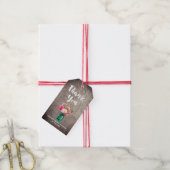 Rustic Mason Jar met Flower Bouquet Bedankt Cadeaulabel (Met Touw)