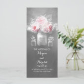 Rustic Mason Jar Programmes de mariage (Debout devant)