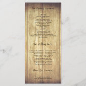 Rustic Mason Jar Programmes de mariage respiratoir (Dos)