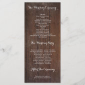 Rustic Mason Jar Programmes de mariage respiratoir (Dos)