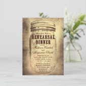 Rustic Mason Jar Rehearsal Dîner Invitations