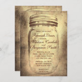 Rustic Mason Jar Rehearsal Dîner Invitations (Devant / Derrière)