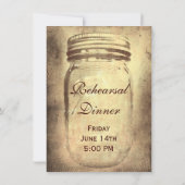 Rustic Mason Jar Rehearsal Dîner Invitations (Dos)
