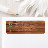 Rustic Mason Jar Retourner l'adresse Étiquettes Pe (En situation)