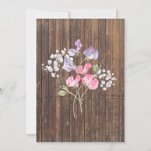 Rustic Mason Jar String licht de BarefootBride™ Aankondiging (Achterkant)