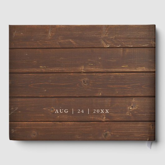 Rustic Mason Jar String licht de BarefootBride™ Gastenboek (Achterkant)