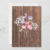 Rustic Mason Jar String licht de BarefootBride™ Kaart (Achterkant)