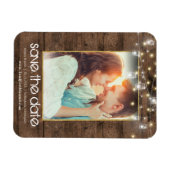 Rustic Mason Jar string lichten sparen de Datum fo Magneet (Horizontaal)