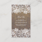 Rustic Mason Jar String Lights Lace Wood Barn Visitekaartje (Achterkant)