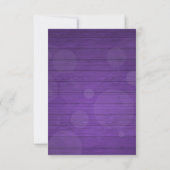 Rustic Mason Jar String Lights Violet Wedding RSVP (Achterkant)