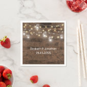 Rustic Mason Jar String Lights Wedding Servet (Insitu)