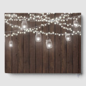 Rustic Mason Jar String Mariage livre d'invité (Verso)