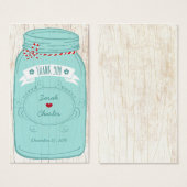 Rustic Mason Jar sur l'écorce Mariage illustré (Devant & derrière)