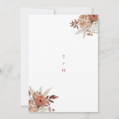 Rustic Mason Jar Waterverf Floral Wedding Kaart (Achterkant)