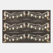 Rustic Mason Jar Waterverf Pesonalized Wedding Wr Inpakpapier Vel (Voorkant 2)