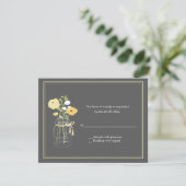Rustic Mason Jar Wedding Cartes de Réponse RSVP (Debout devant)