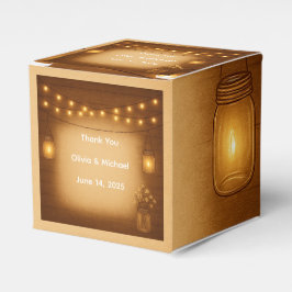 Rustic Mason Jar Wedding Favoriet Box Bedankdoosjes