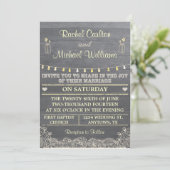 Rustic Mason Jar Wedding Invitation 2 Kaart (Staand voorkant)