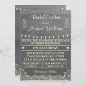 Rustic Mason Jar Wedding Invitation 2 Kaart (Voorkant / Achterkant)