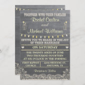 Rustic Mason Jar Wedding Invitation Kaart (Voorkant / Achterkant)