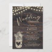 Rustic Mason Jar Wedding nodigt DIGITAL en Print u Kaart (Voorkant)