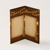 Rustic Mason Jar Wedding Program Sjabloon (Binnen)