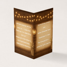 Rustic Mason Jar Wedding Program Sjabloon