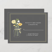 Rustic Mason Jar Wedding RSVP-reactiekaarten RSVP Kaartje (Voorkant / Achterkant)