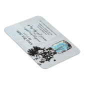 Rustic Mason Jar & Wildflower Sla de datum op Magneet (Rechterzijde)