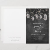 Rustic Mason Jars and Fireflies Wedding Programs (Voorkant / Achterkant)