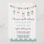 Rustic Mason Jars String Lights op het houtwacht Kaart (Voorkant / Achterkant)