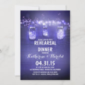 Rustic Mason Jars & String Lights repetitie diner Kaart (Voorkant)