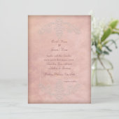 Rustic Mauve Élégante invitation de mariage (Debout devant)