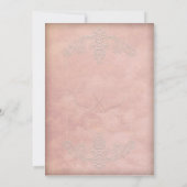 Rustic Mauve Élégante invitation de mariage (Dos)