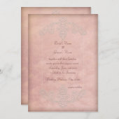 Rustic Mauve Élégante invitation de mariage (Devant / Derrière)