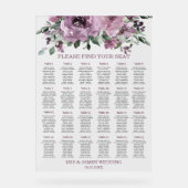 Rustic Mauve Plum Purple Floral Wedding Seating (Recto)