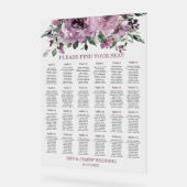 Rustic Mauve Plum Purple Floral Wedding Seating (Angle)