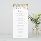 Rustic Meadow Botanical Dinner Menu (Staand voorkant)