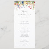 Rustic Meadow Botanical Dinner Menu (Voorkant)
