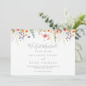 Rustic Meadow Botanical Elopement Aankondiging (Staand voorkant)