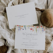 Rustic Meadow Botanical Elopement Aankondiging