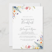 Rustic Meadow Botanical Wedding Breakfast Kaart (Voorkant)