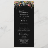 Rustic Meadow Botanical Wedding Program Programma (Voorkant)