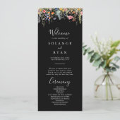 Rustic Meadow Botanical Wedding Program Programma (Staand voorkant)