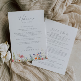 Rustic Meadow Botanical Wedding Welcome Letter