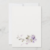 Rustic Meadow Lila Bloemen Krans Paren Douche Kaart (Achterkant)