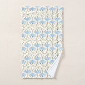 Rustic Meadow Yarrow Wildflower Botanical Sky Blue (Serviette à main)