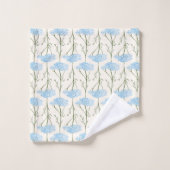 Rustic Meadow Yarrow Wildflower Botanical Sky Blue (Gant de toilette)