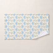 Rustic Meadow Yarrow Wildflower Botanical Sky Blue (Serviette à main)